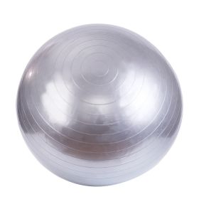 PVC Fitness Balls Yoga Ball; Thick Explosion-proof Exercise Balance Ball For Home Gym Pilates 17.72inch/21.65inch/25.59inch/29.53inch/33.46inch (Color: Gray, size: 75cm/29.5in)