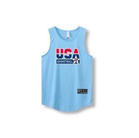 Loose Men Running Vest 2022 Outdoor street basketball Gym Sleeveless Letter Print Shirt Quick Dry Fitness Bodybuilding Tank Tops (Color: 870 vest4, size: 4XL)