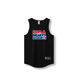 Loose Men Running Vest 2022 Outdoor street basketball Gym Sleeveless Letter Print Shirt Quick Dry Fitness Bodybuilding Tank Tops (Color: 870 vest6, size: XXL)