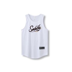 Loose Men Running Vest 2022 Outdoor street basketball Gym Sleeveless Letter Print Shirt Quick Dry Fitness Bodybuilding Tank Tops (Color: 870 vest18, size: XXL)