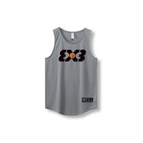 Loose Men Running Vest 2022 Outdoor street basketball Gym Sleeveless Letter Print Shirt Quick Dry Fitness Bodybuilding Tank Tops (Color: 870 vest19, size: XL)