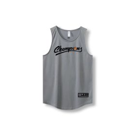 Loose Men Running Vest 2022 Outdoor street basketball Gym Sleeveless Letter Print Shirt Quick Dry Fitness Bodybuilding Tank Tops (Color: 870 vest21, size: M)