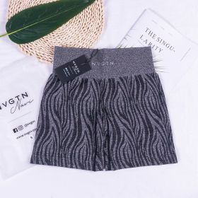 WILD High Waisted Shorts Seamless Outfits Women Workout Short Leggings Zebra Leopard Joga Fitness Clothing Tights Gym Wear Nylon (Color: Black Zebra, size: S Waist 26-27)